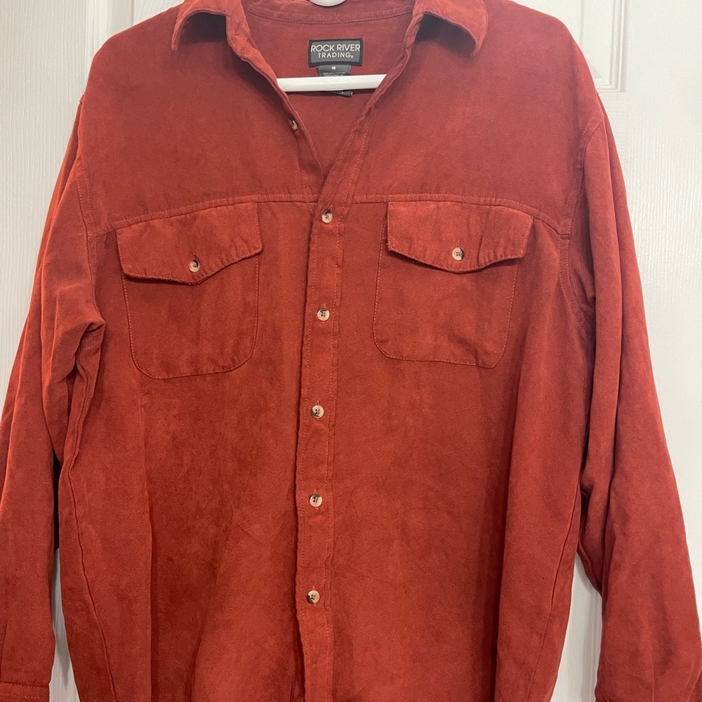ROCK RIVER Trading Men's Rust Casual Button Down Shirt size Medium